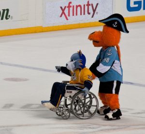 https://flic.kr/p/pD3KDz - Paul Nicholson - Predators mascot Gnash and Admirals mascot Roscoe